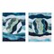 Stupell Industries Nautical Stained Glass Style Abstract 2pc Wall Plaque Art Set Design by Grace Popp